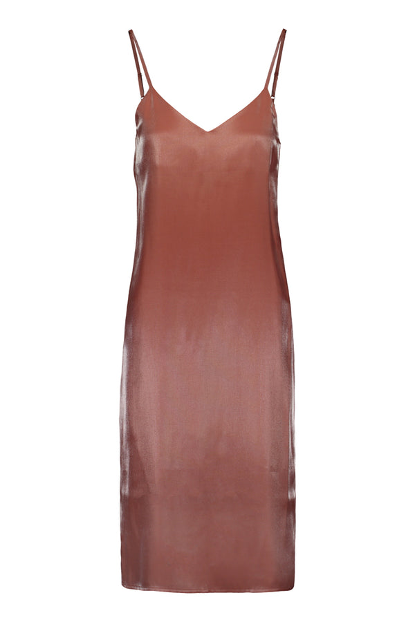 KAAMOS slip dress in peach