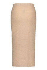 KAARNA cashmere skirt in sand - SAMPLE