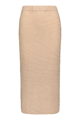 KAARNA cashmere skirt in sand - SAMPLE