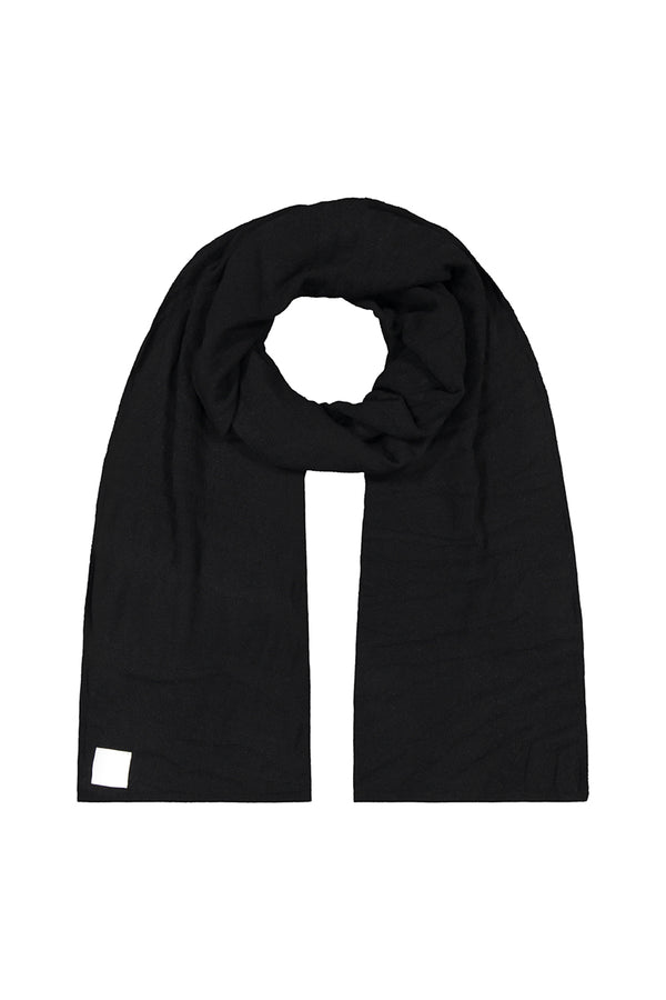 KAARNA cashmere scarf in black - SAMPLE