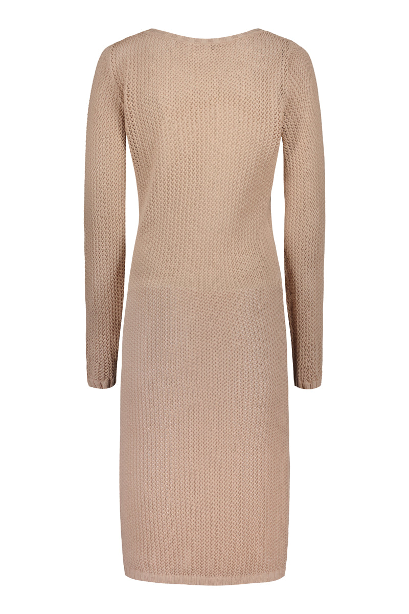 KAJO knitted mesh dress in powder - UNIQUE PIECE