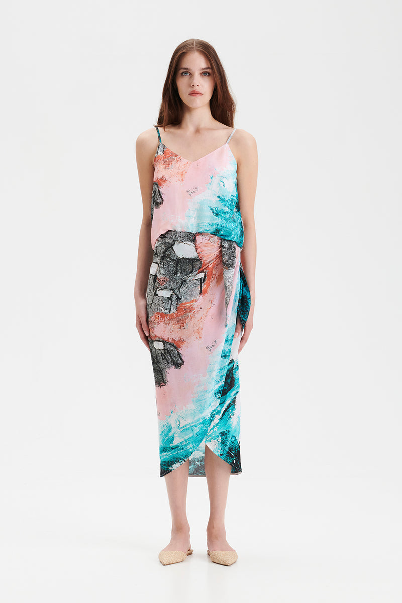 REIDAR ocean wrap skirt in Arctic ocean