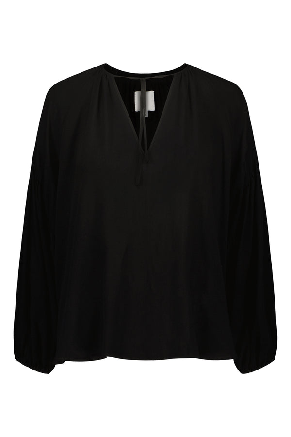 USVA crepe blouse in black