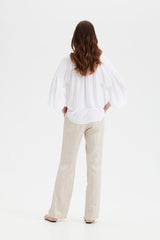 USVA crepe blouse in white