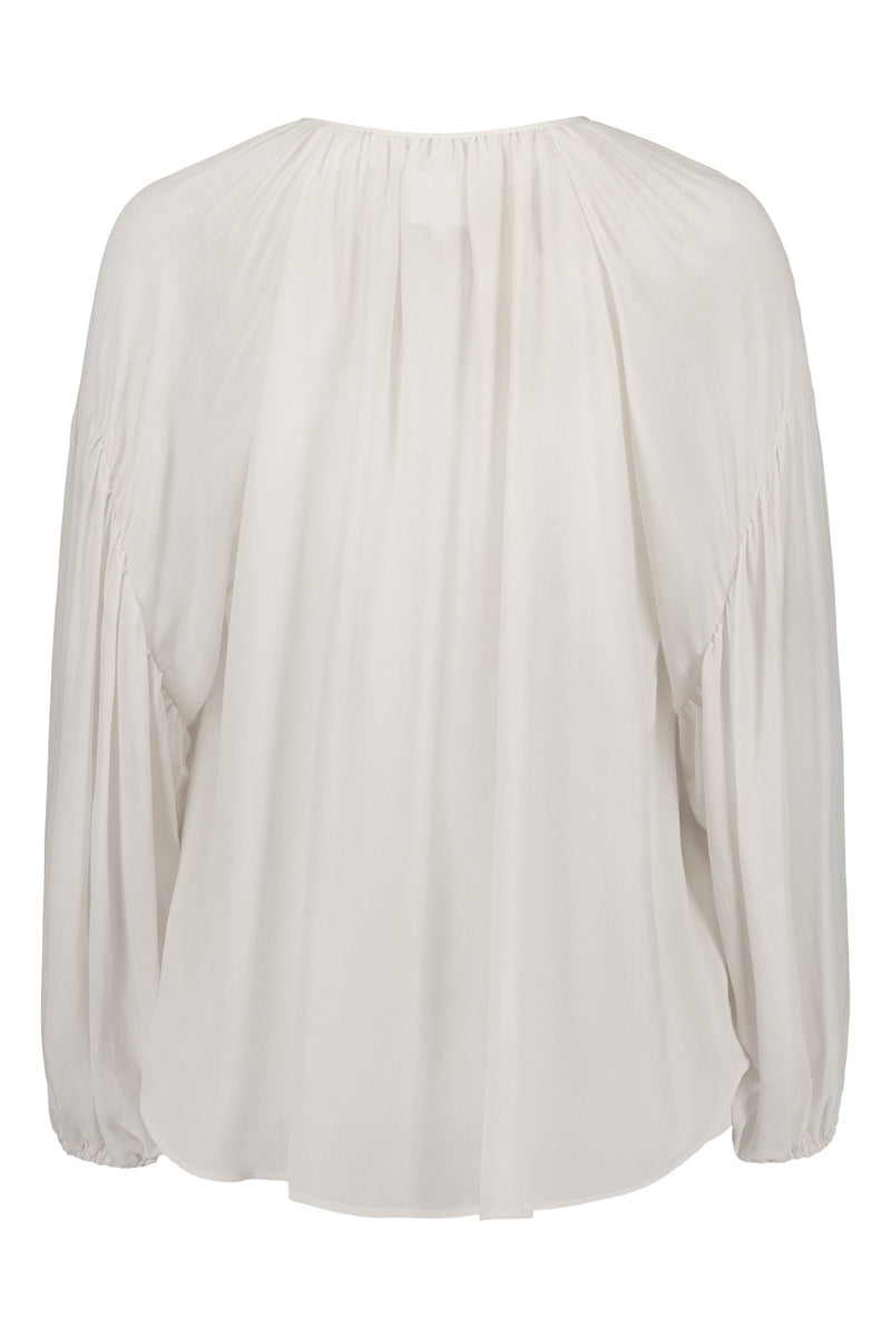 USVA crepe blouse in white