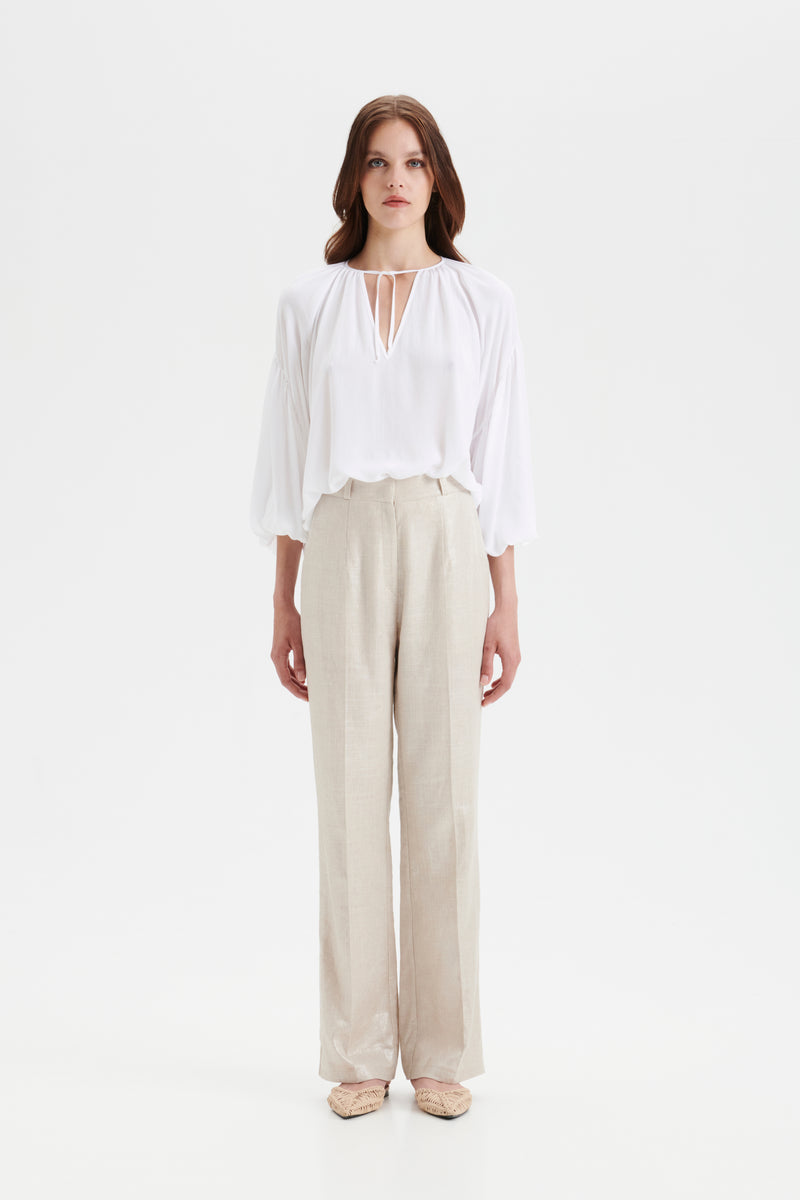 USVA crepe blouse in white