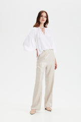 USVA crepe blouse in white