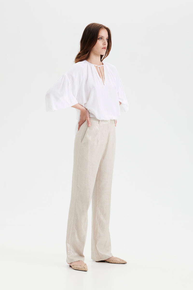 USVA crepe blouse in white