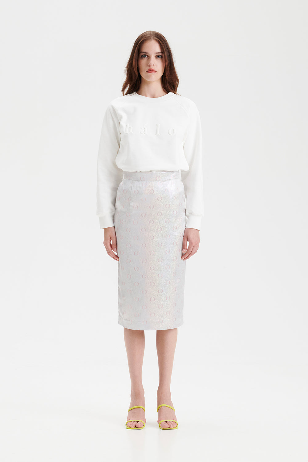 ZW COLLECTION rearmost SEQUIN PENCIL SKIRT