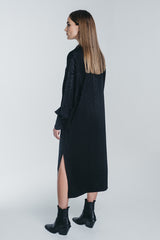 KAARNA long shirt dress in black