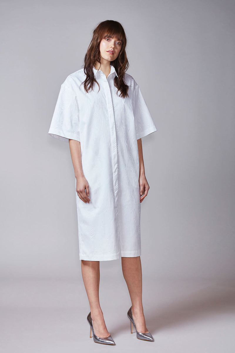 KAARNA shirt dress in white