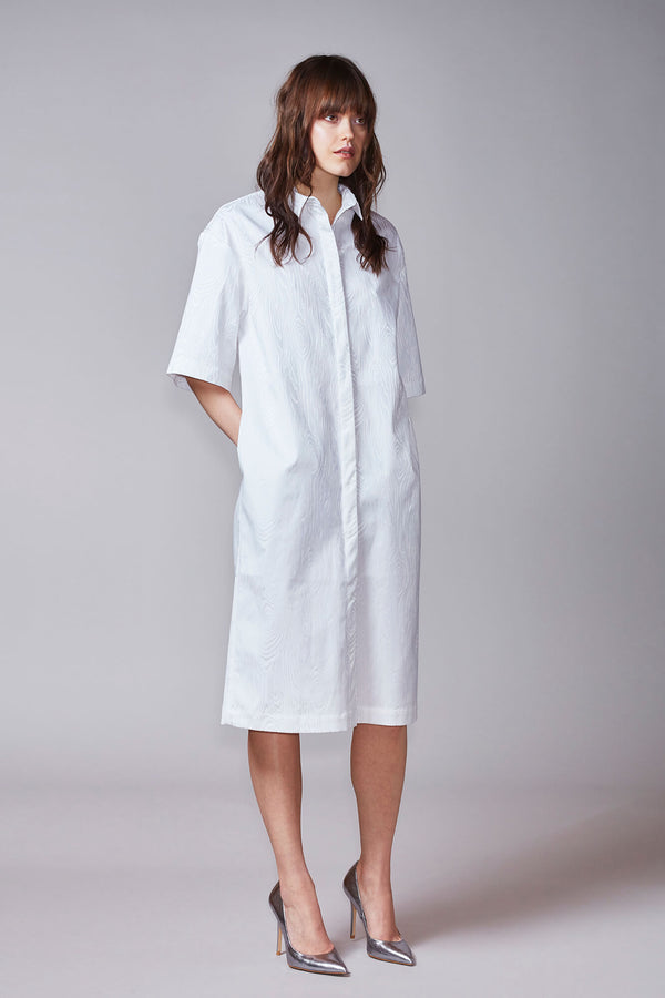 KAARNA shirt dress in white