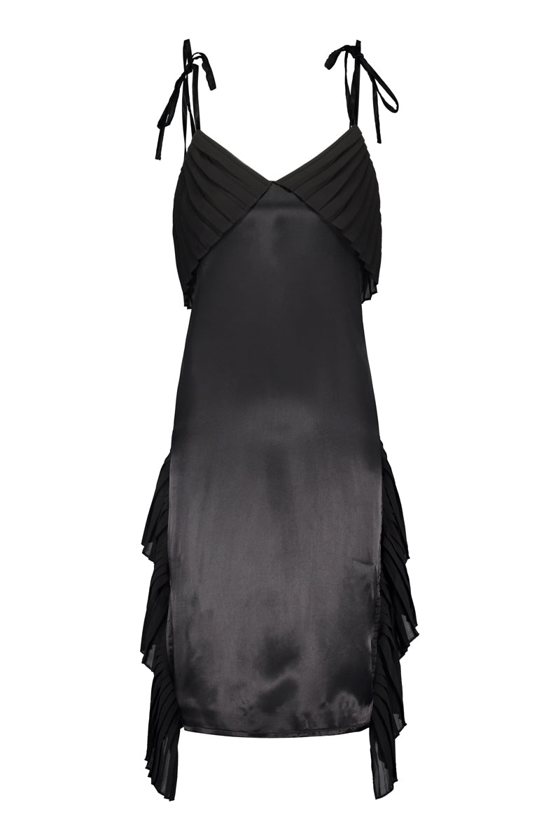 KAJO frill slip dress in black