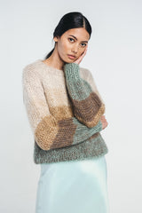 KAJO handknitted sweater in prairie tones