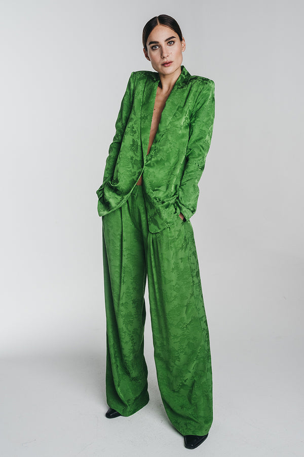 RUSKA wide pleat pants in emerald