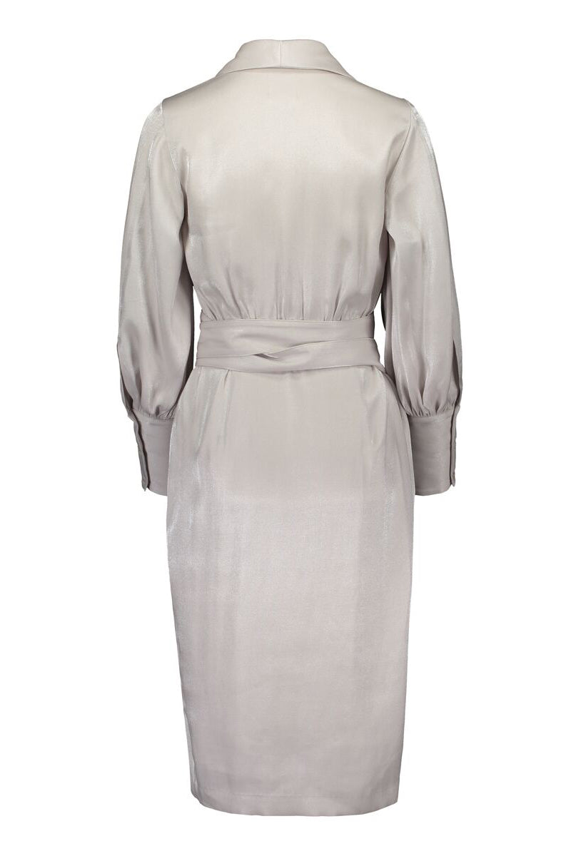 KAAMOS wrap dress in frost white