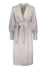 KAAMOS wrap dress in frost white